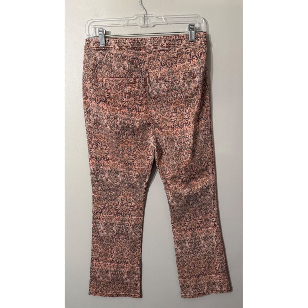 Free People Frida Cropped Flare‎ Jeans Boho Tapestry Print Women's Size 6 - Picture 3 of 9